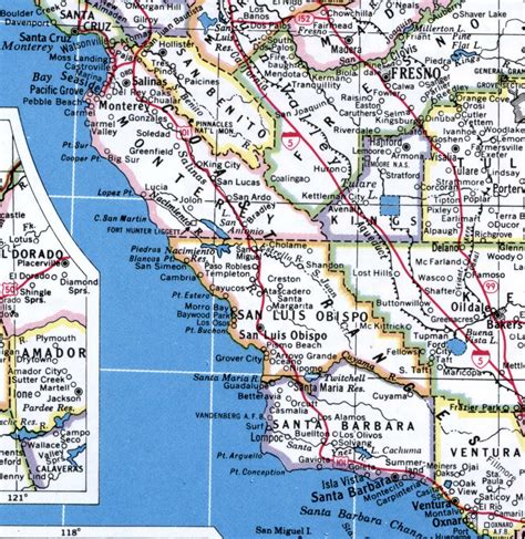 Map Of Central California Coast